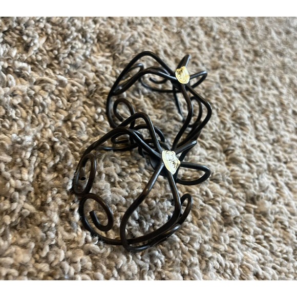 2 Pack Black Mini Candle Holders - Unique Metal Designs - Picture 5 of 5